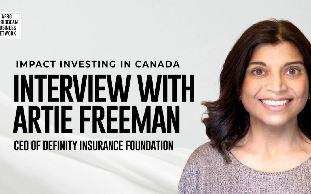Arti Freeman speaking on impact investing in Canada during an ACBN interview.