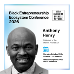 Anthony Henry, President of The Walnut Foundation, speaking about prostate cancer in Black men at ACBN's BEEConference 2026