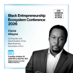 Clavia Alleyne, Co-Founder and Vice-President of the Black Business Association of BC, speaking about Black entrepreneurs in British Columbia