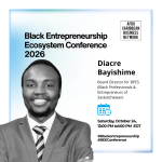 Diacre Bayishime, business strategist and AI trainer, speaking about AI training for small business owners