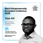 Dipo Alli, CEO of the Black Business Ventures Association, speaking about Black tech startups in Alberta