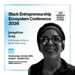 Josephine Grey, Co-Founder of the St. James Town Community Co-operative, speaking about the community co-operative business model