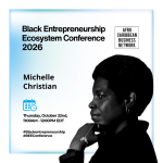 Michelle Christian, co-founder of Black Professionals and Entrepreneurs of Saskatchewan, speaking at ACBN's BEEConference 2026