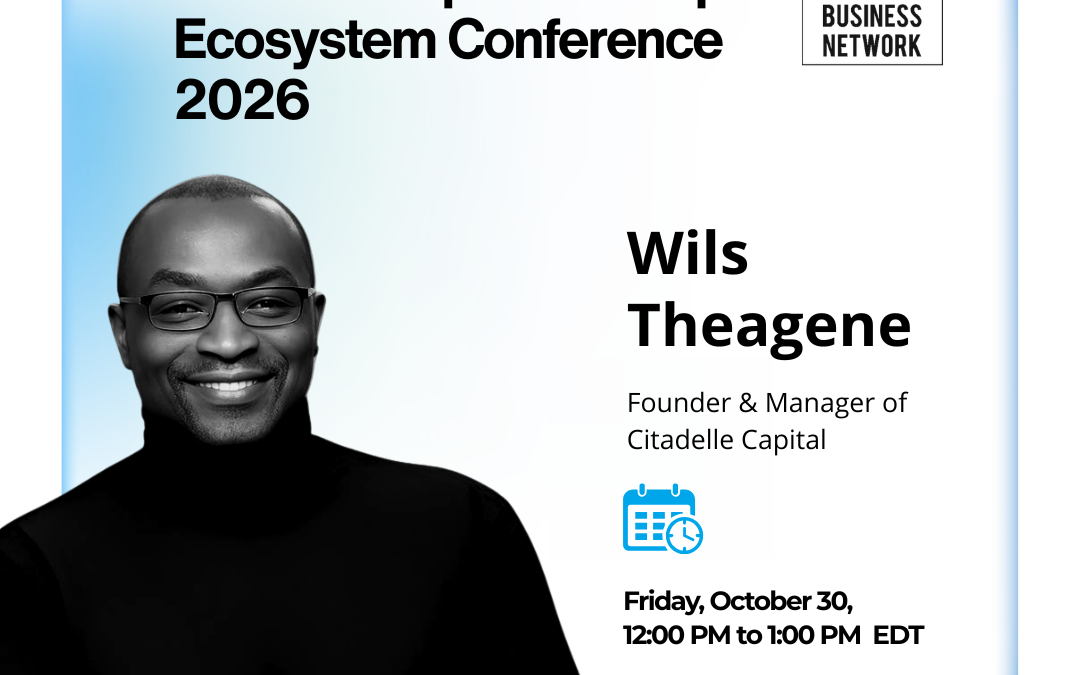 Wils Théagène, Founder of Citadelle Capital, speaking about venture capital for Black entrepreneurs in Canada