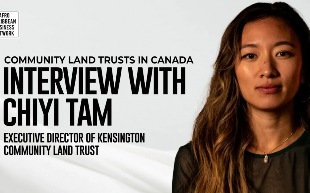 Chiyi Tam speaking on community land trusts in Canada during an ACBN interview.