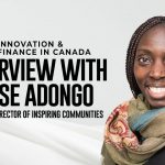 Louise Adongo speaking on social innovation in Canada during an ACBN interview.