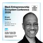 Bryan Duarte, Founder and Managing Partner of BlackTech Capital, speaking about Black founders in cleantech
