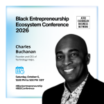 Charles Buchanan, Founder and CEO of Technology Helps, speaking about technology for Black-owned businesses at ACBN's BEEConference 2026