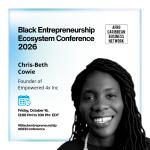 Chris-Beth Cowie, Founder of Empowered 4X, speaking about business mentorship for Black entrepreneurs at ACBN's BEEConference 2026