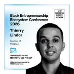 Thierry Lindor, CEO of Happly.Ai, speaking about funding for Black entrepreneurs in Canada at ACBN's BEEConference 2026